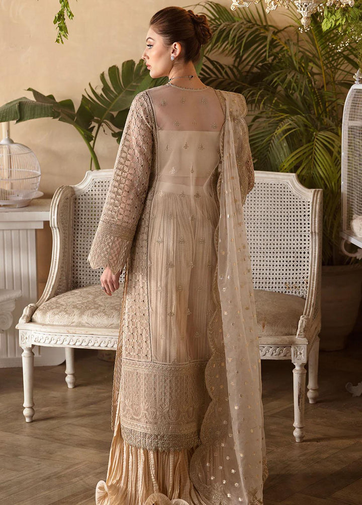 La Fuchsia By Afrozeh Embroidered Organza Suits Unstitched 3 Piece AF24LF D-05 Daisy - Wedding Collection