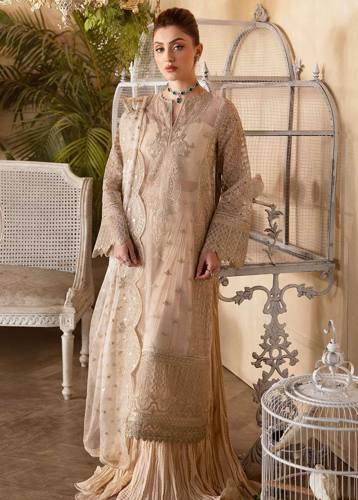 La Fuchsia By Afrozeh Embroidered Organza Suits Unstitched 3 Piece AF24LF D-05 Daisy - Wedding Collection