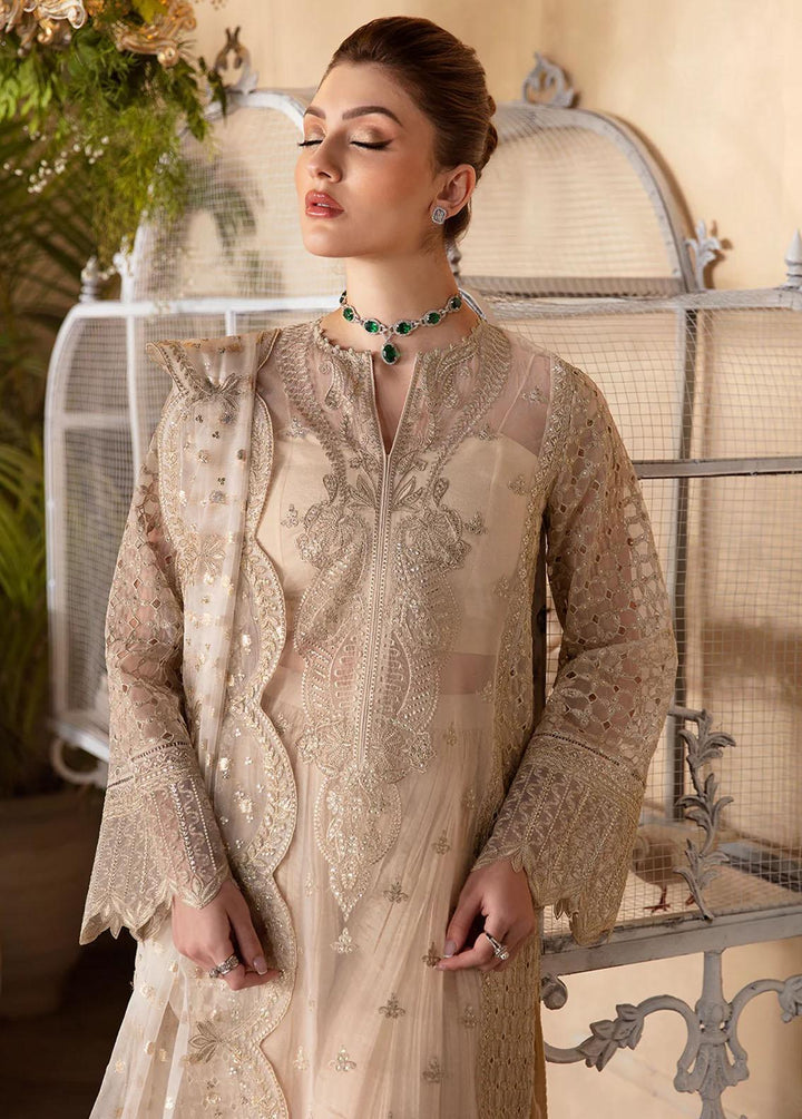 La Fuchsia By Afrozeh Embroidered Organza Suits Unstitched 3 Piece AF24LF D-05 Daisy - Wedding Collection