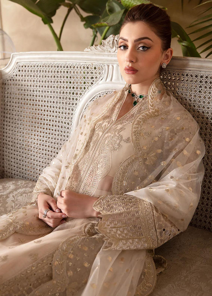 La Fuchsia By Afrozeh Embroidered Organza Suits Unstitched 3 Piece AF24LF D-05 Daisy - Wedding Collection