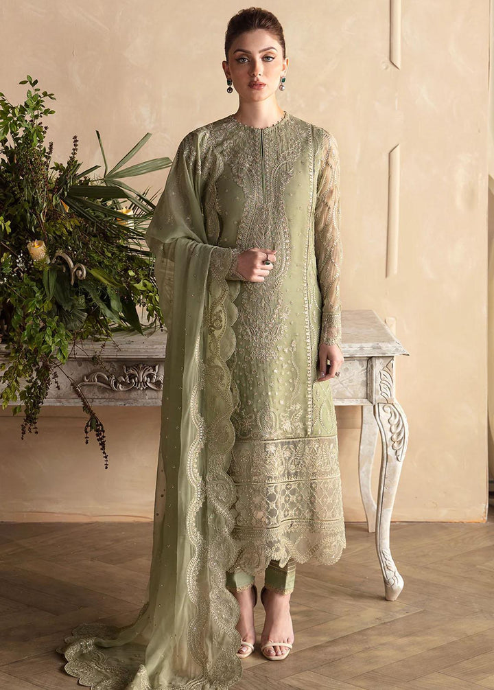 La Fuchsia By Afrozeh Embroidered Chiffon Suits Unstitched 3 Piece AF24LF D-06 Cassia - Wedding Collection