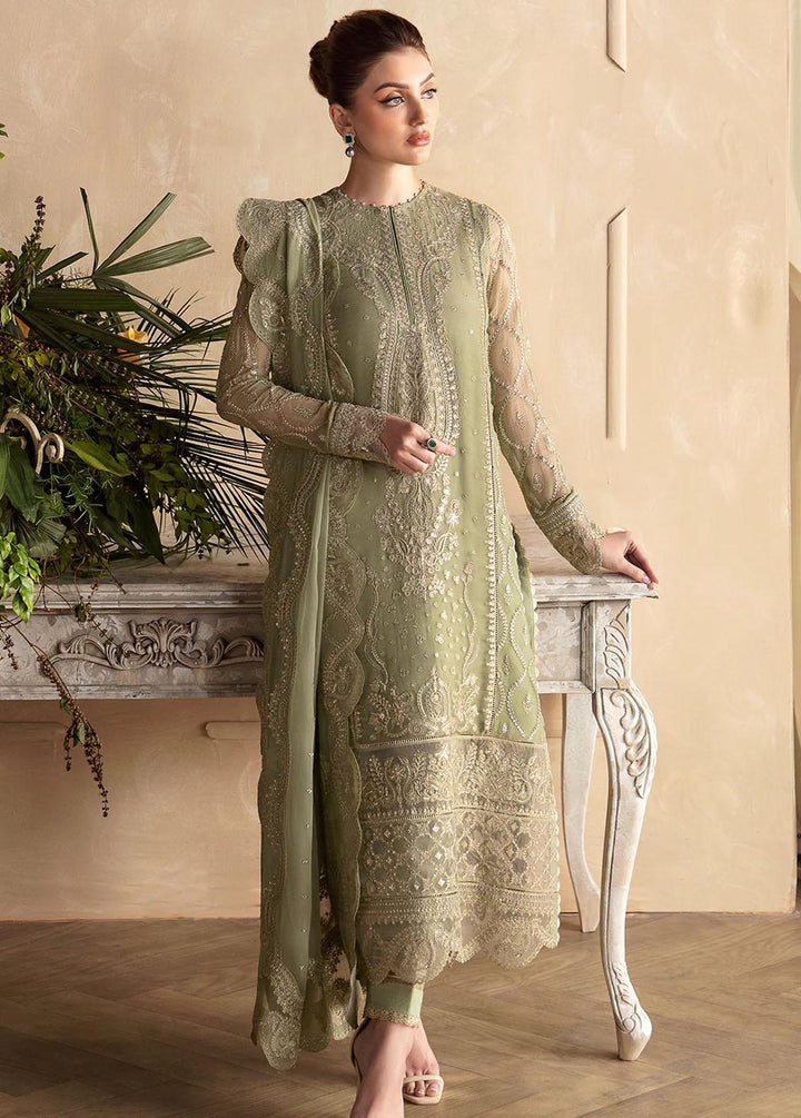 La Fuchsia By Afrozeh Embroidered Chiffon Suits Unstitched 3 Piece AF24LF D-06 Cassia - Wedding Collection