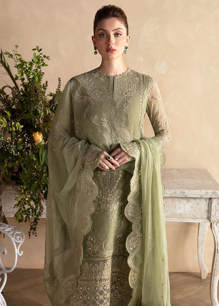 La Fuchsia By Afrozeh Embroidered Chiffon Suits Unstitched 3 Piece AF24LF D-06 Cassia - Wedding Collection