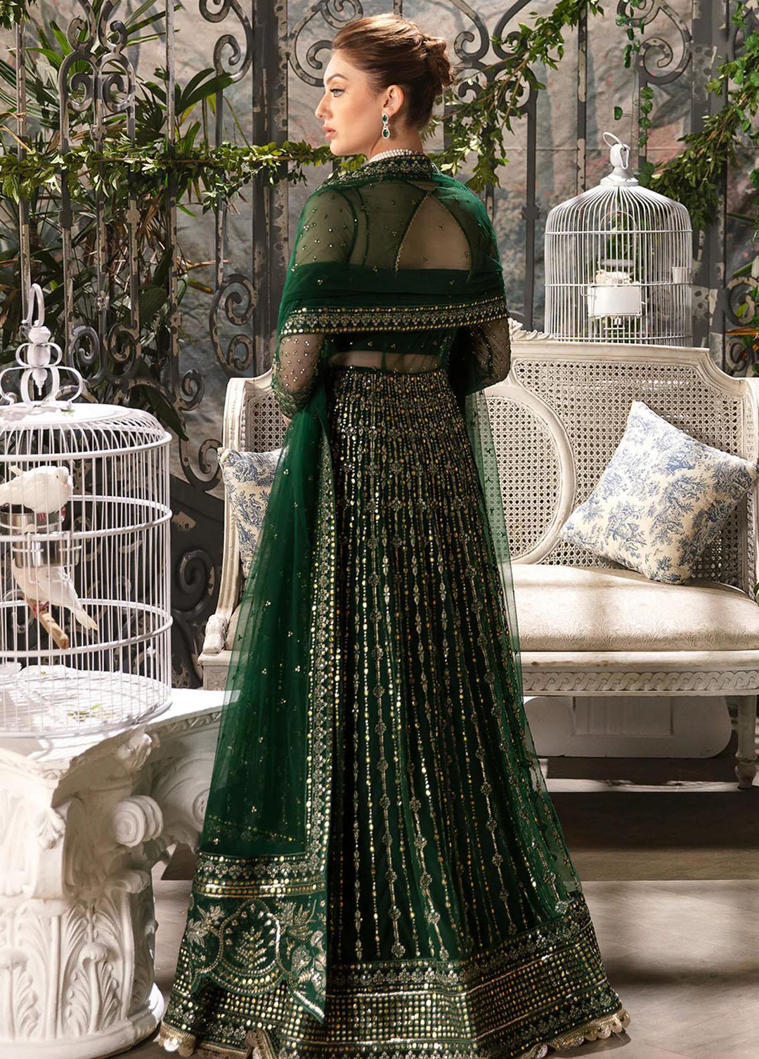 La Fuchsia By Afrozeh Embroidered Net Suits Unstitched 3 Piece AF24LF D-08 Fiora - Wedding Collection