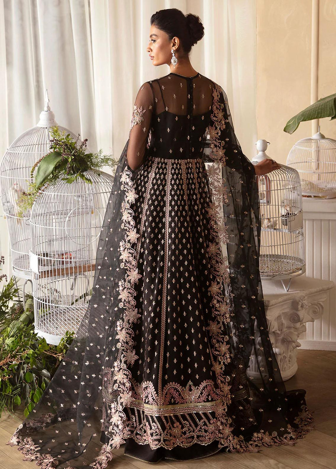 La Fuchsia By Afrozeh Embroidered Net Suits Unstitched 3 Piece AF24LF D-09 Kaya - Wedding Collection