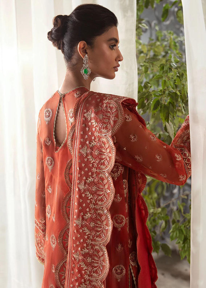 La Fuchsia By Afrozeh Embroidered Organza Suits Unstitched 3 Piece AF24LF D-10 Sierra - Wedding Collection