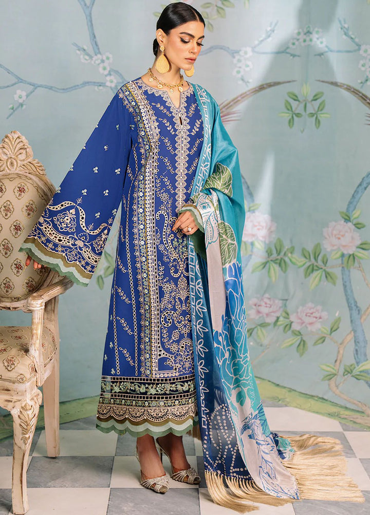 La Hira by Bin Ilyas Embroidered Lawn Suits Unstitched 3 Piece BI24LH 202A - Summer Collection