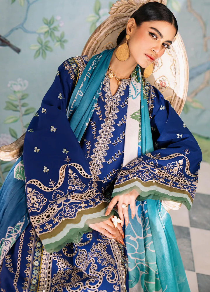 La Hira by Bin Ilyas Embroidered Lawn Suits Unstitched 3 Piece BI24LH 202A - Summer Collection