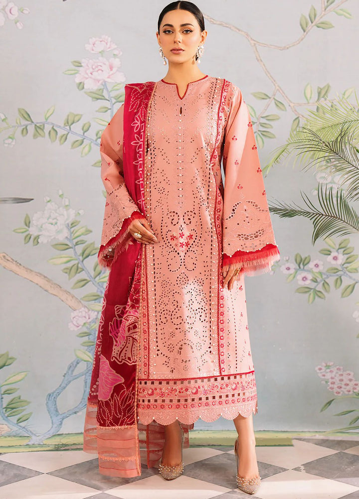 La Hira by Bin Ilyas Embroidered Lawn Suits Unstitched 3 Piece BI24LH 202B - Summer Collection