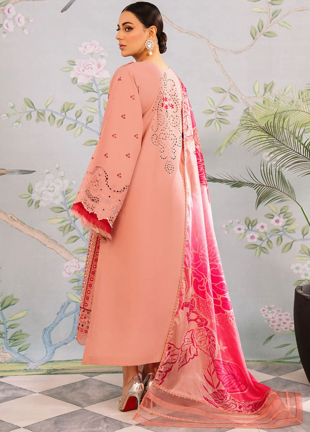 La Hira by Bin Ilyas Embroidered Lawn Suits Unstitched 3 Piece BI24LH 202B - Summer Collection