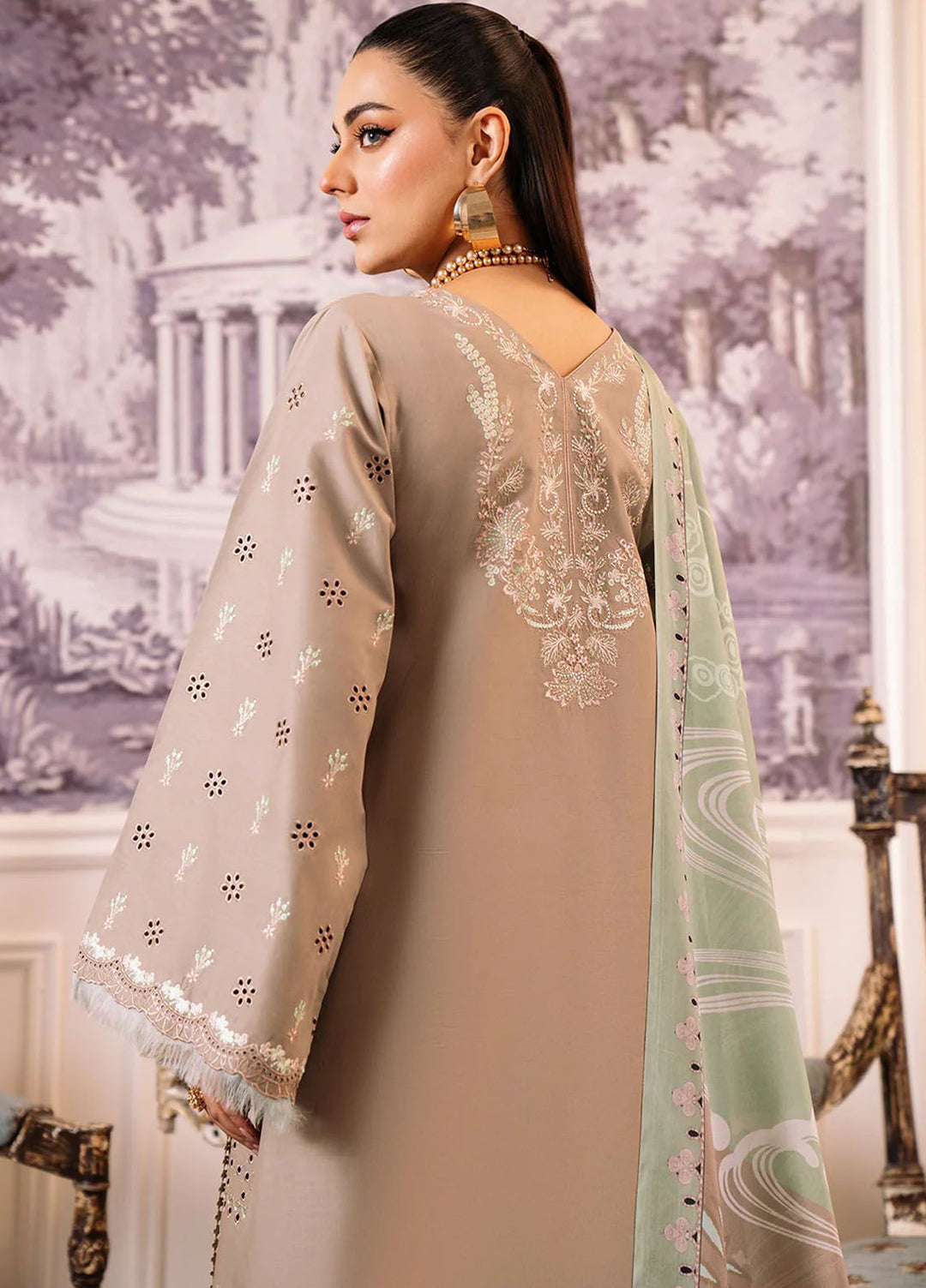 La Hira by Bin Ilyas Embroidered Lawn Suits Unstitched 3 Piece BI24LH 203A - Summer Collection