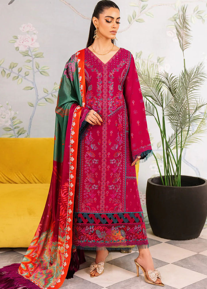 La Hira by Bin Ilyas Embroidered Lawn Suits Unstitched 3 Piece BI24LH 203B - Summer Collection