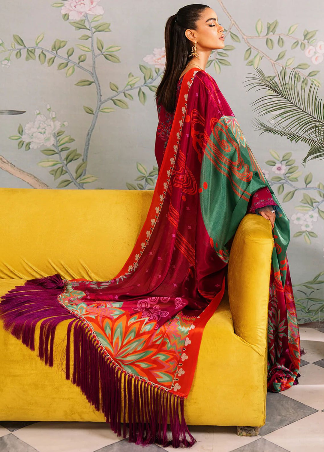 La Hira by Bin Ilyas Embroidered Lawn Suits Unstitched 3 Piece BI24LH 203B - Summer Collection