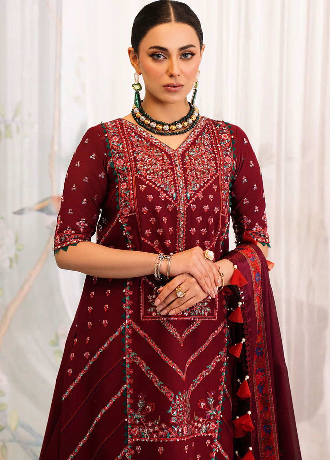 La Hira by Bin Ilyas Embroidered Lawn Suits Unstitched 3 Piece BI24LH 204A - Summer Collection