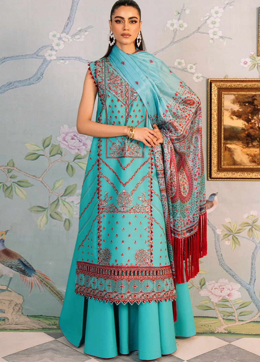 La Hira by Bin Ilyas Embroidered Lawn Suits Unstitched 3 Piece BI24LH 204B - Summer Collection