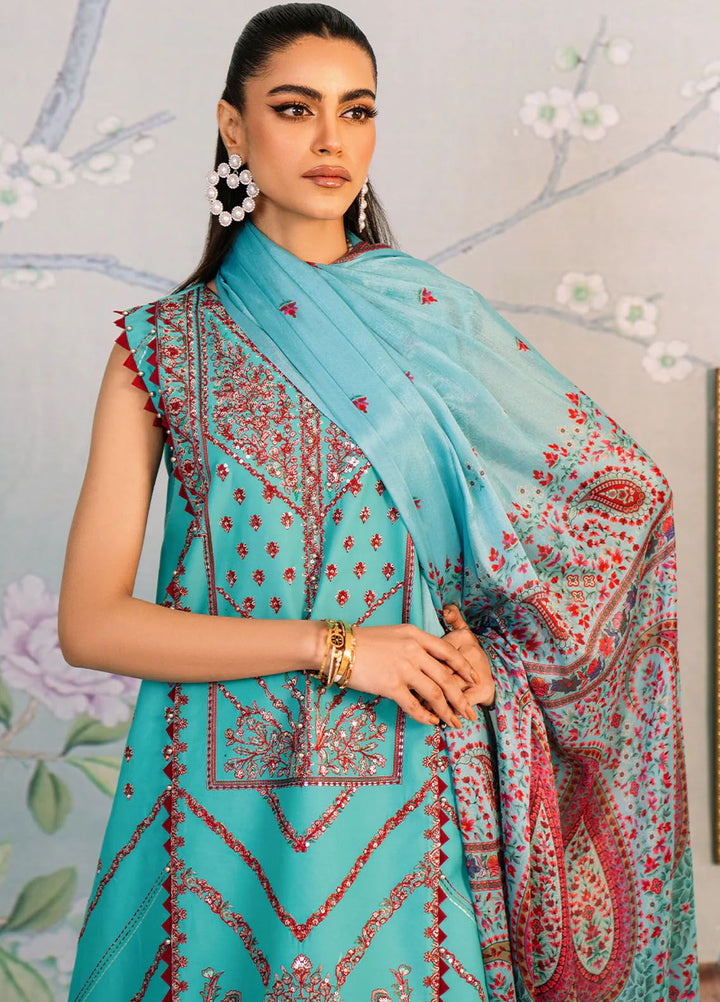 La Hira by Bin Ilyas Embroidered Lawn Suits Unstitched 3 Piece BI24LH 204B - Summer Collection