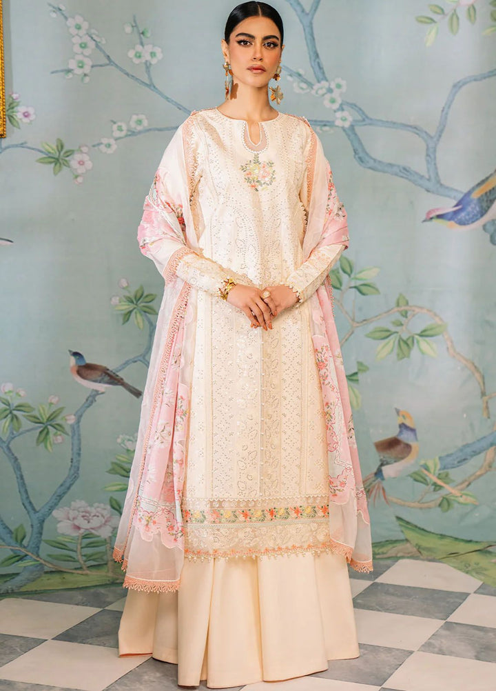 La Hira by Bin Ilyas Embroidered Lawn Suits Unstitched 3 Piece BI24LH 205A - Summer Collection