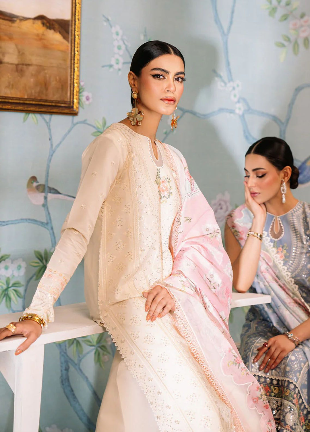 La Hira by Bin Ilyas Embroidered Lawn Suits Unstitched 3 Piece BI24LH 205A - Summer Collection