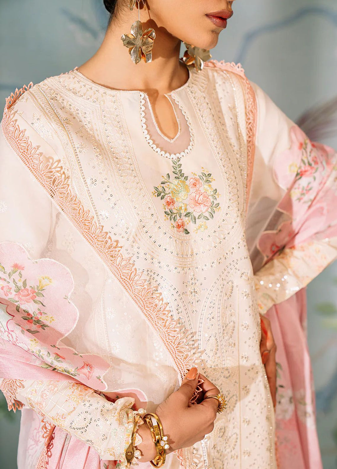 La Hira by Bin Ilyas Embroidered Lawn Suits Unstitched 3 Piece BI24LH 205A - Summer Collection