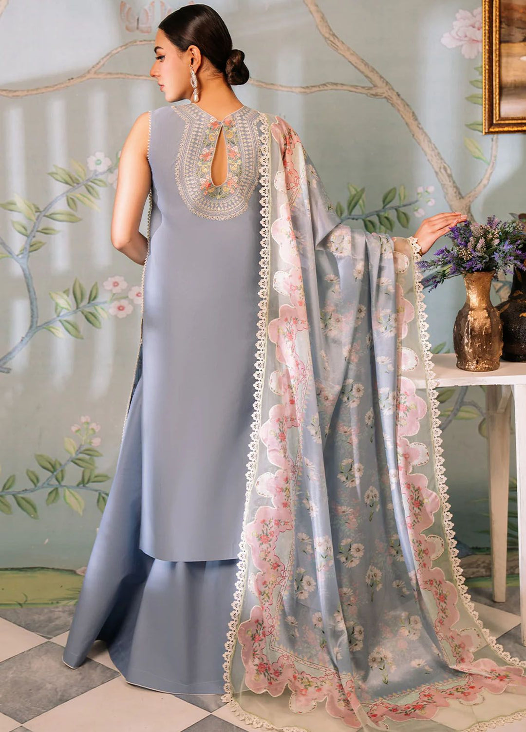 La Hira by Bin Ilyas Embroidered Lawn Suits Unstitched 3 Piece BI24LH 205B - Summer Collection