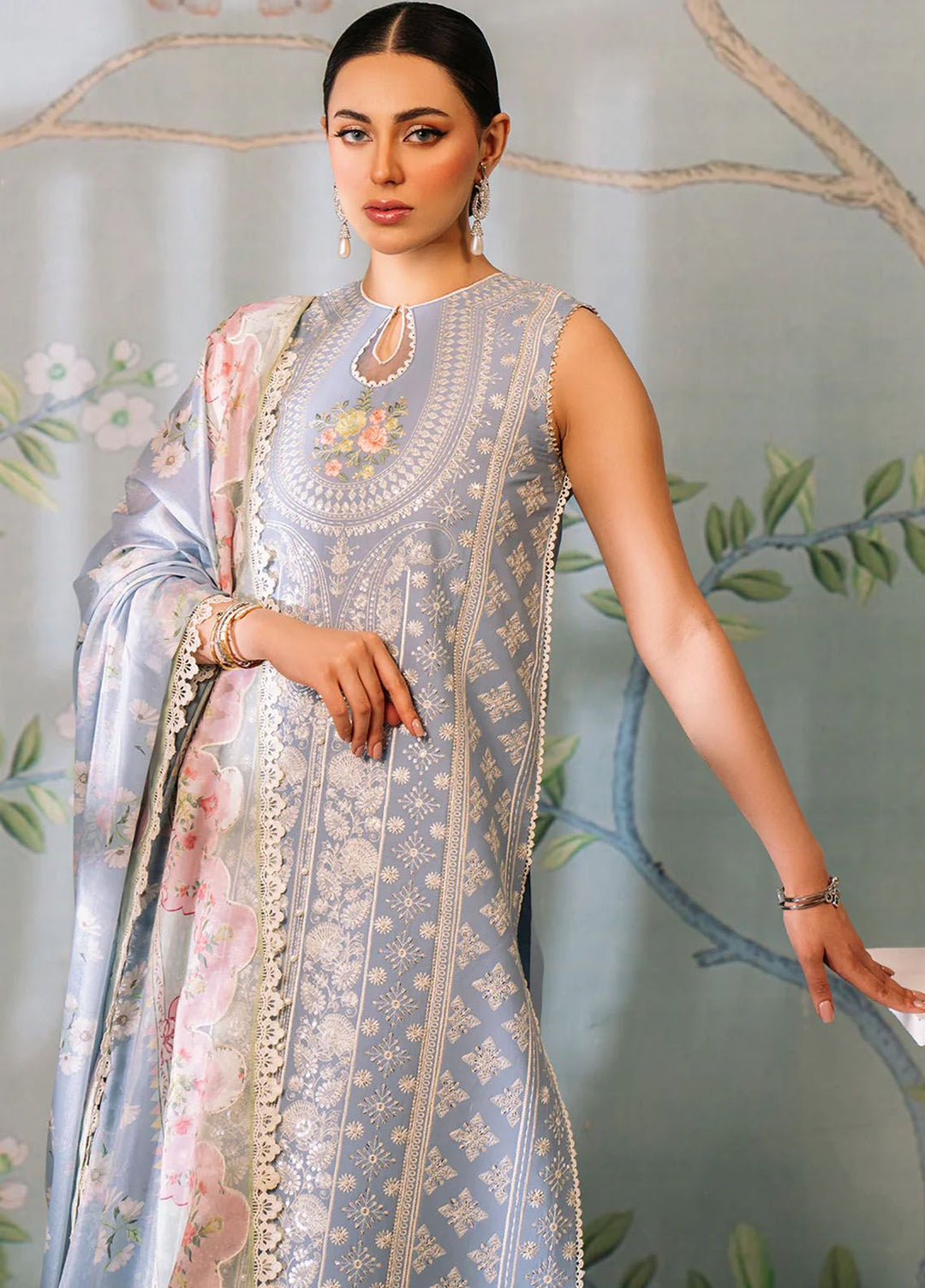 La Hira by Bin Ilyas Embroidered Lawn Suits Unstitched 3 Piece BI24LH 205B - Summer Collection
