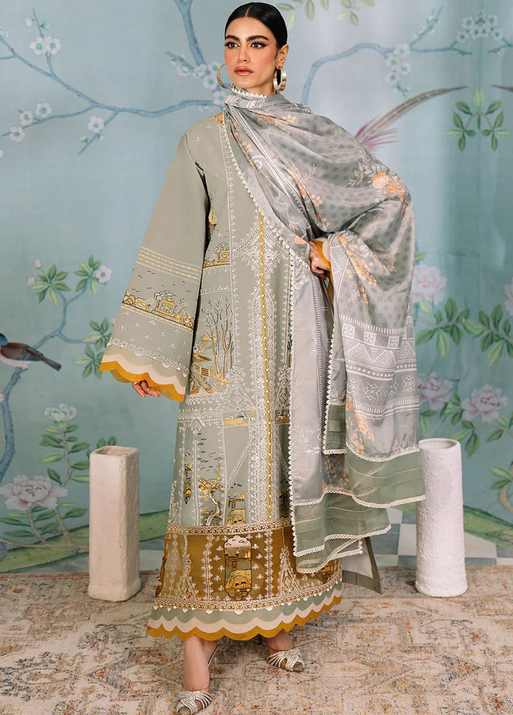 La Hira by Bin Ilyas Embroidered Lawn Suits Unstitched 3 Piece BI24LH 206A - Summer Collection