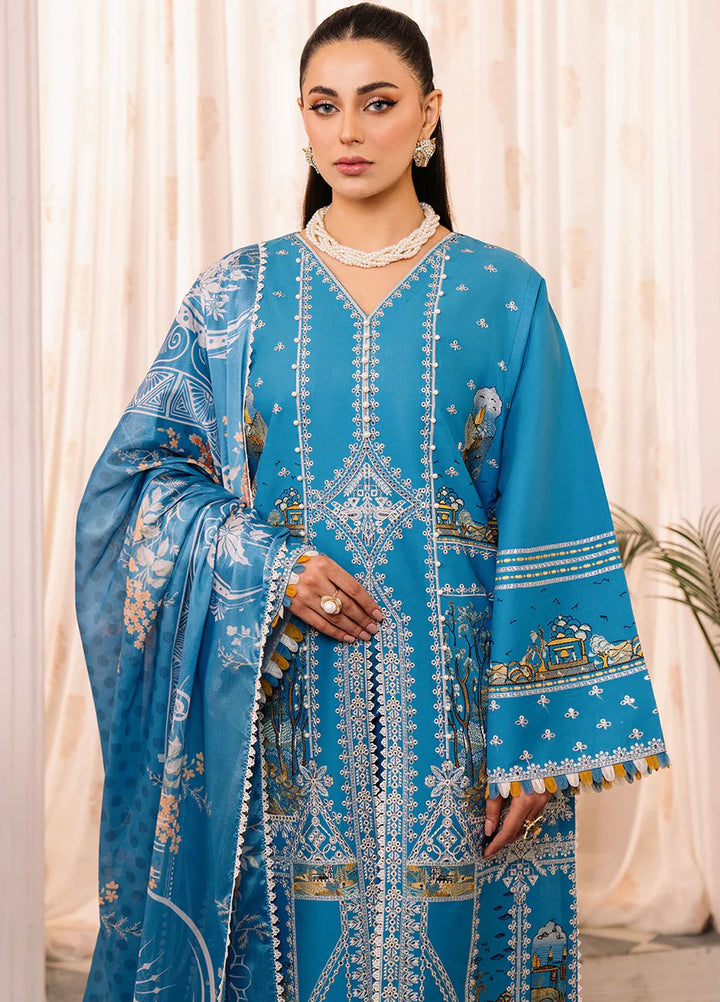 La Hira by Bin Ilyas Embroidered Lawn Suits Unstitched 3 Piece BI24LH 206B - Summer Collection
