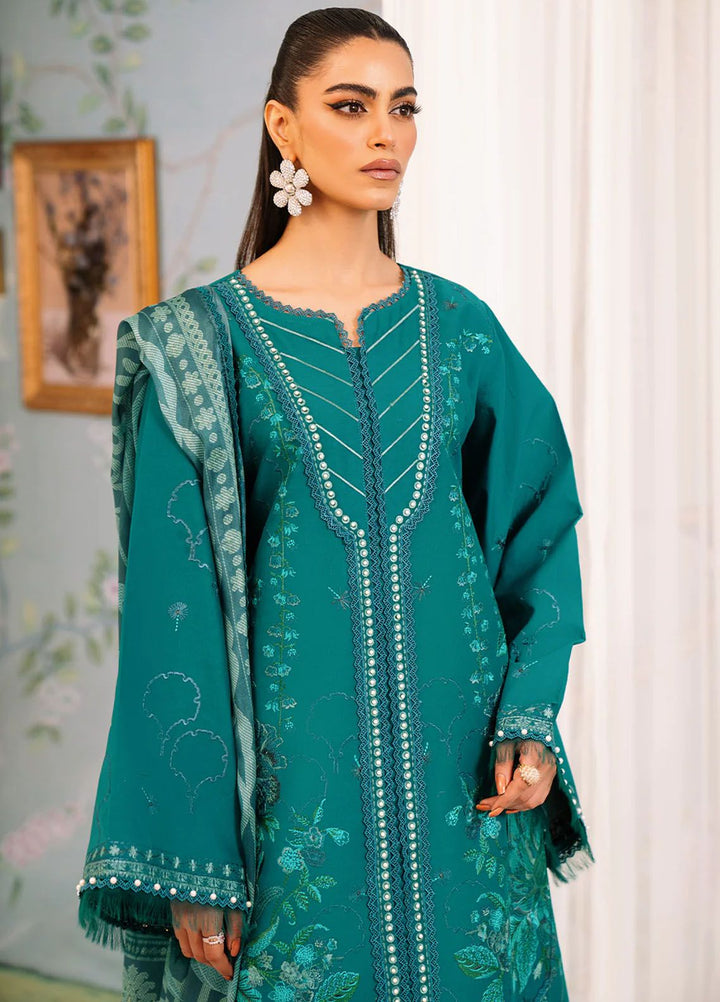 La Hira by Bin Ilyas Embroidered Lawn Suits Unstitched 3 Piece BI24LH 207A - Summer Collection