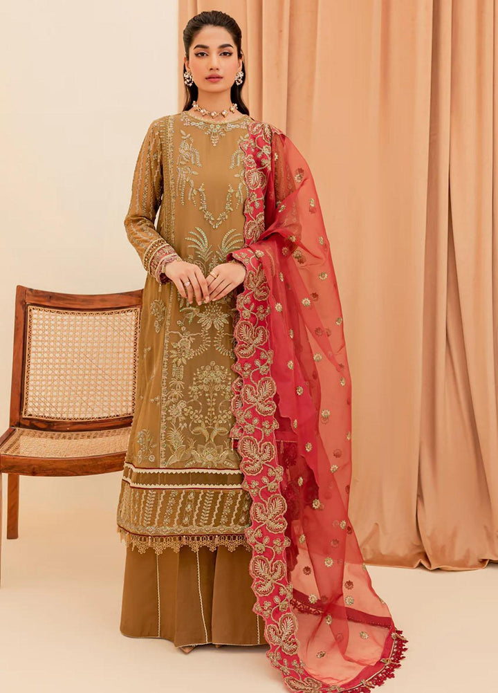 La Mode By Xenia Formals Embroidered Chiffon Suits Unstitched 3 Piece XE23LM Afak - Luxury Collection