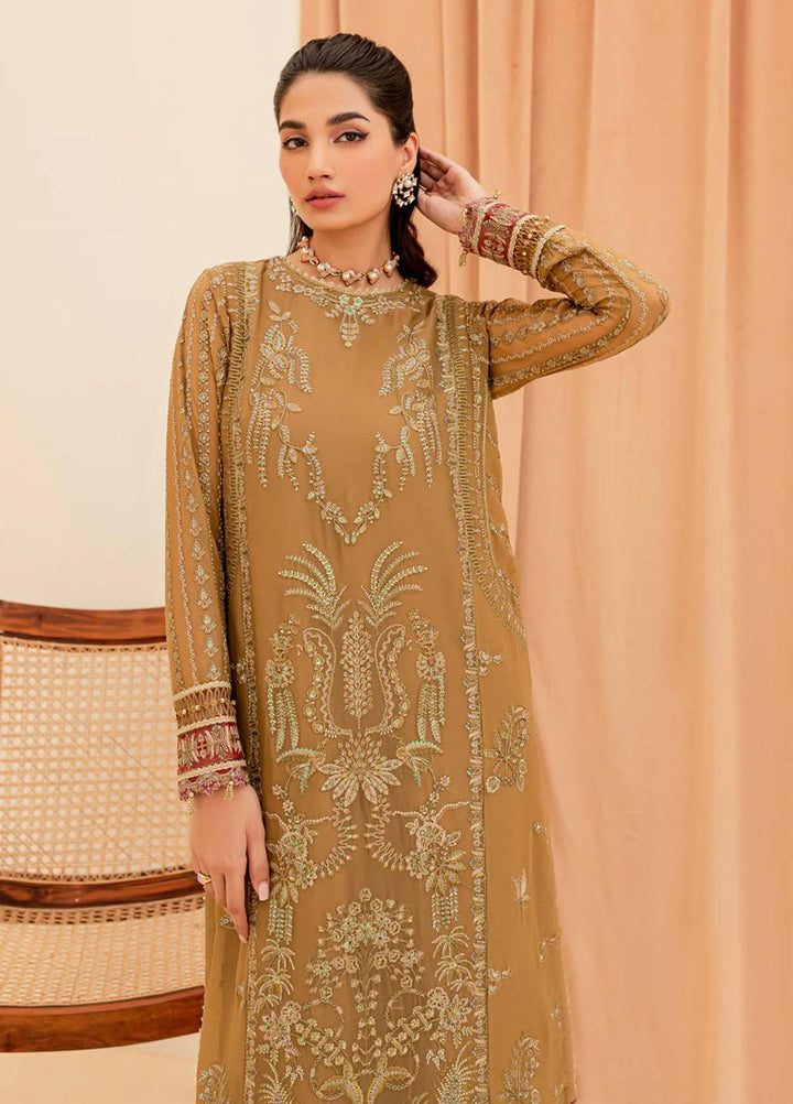 La Mode By Xenia Formals Embroidered Chiffon Suits Unstitched 3 Piece XE23LM Afak - Luxury Collection