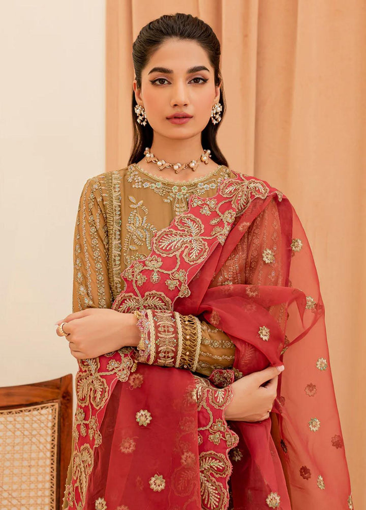 La Mode By Xenia Formals Embroidered Chiffon Suits Unstitched 3 Piece XE23LM Afak - Luxury Collection