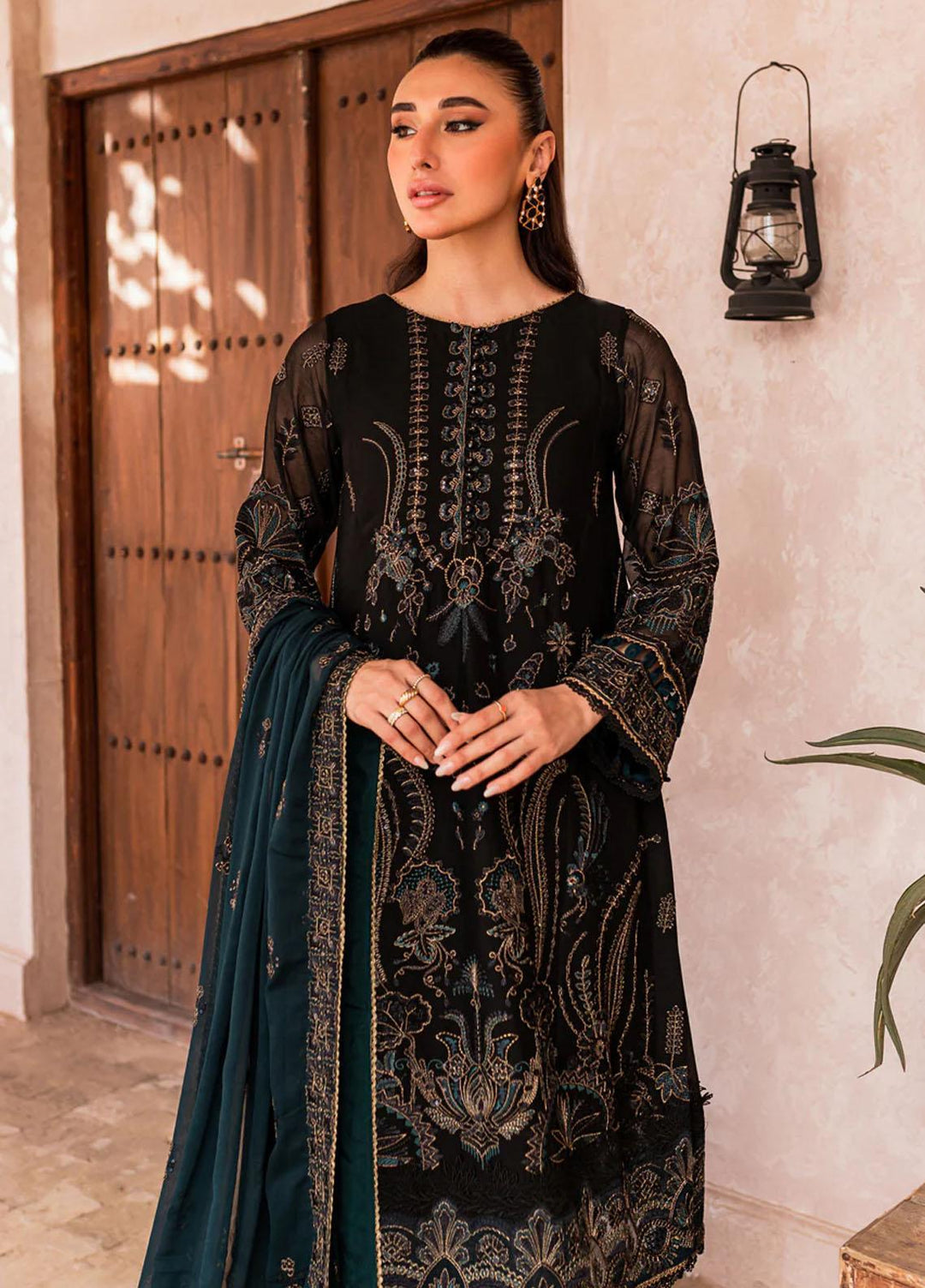 La Mode By Xenia Formals Embroidered Chiffon Suits Unstitched 3 Piece XE23LM Ciya - Luxury Collection