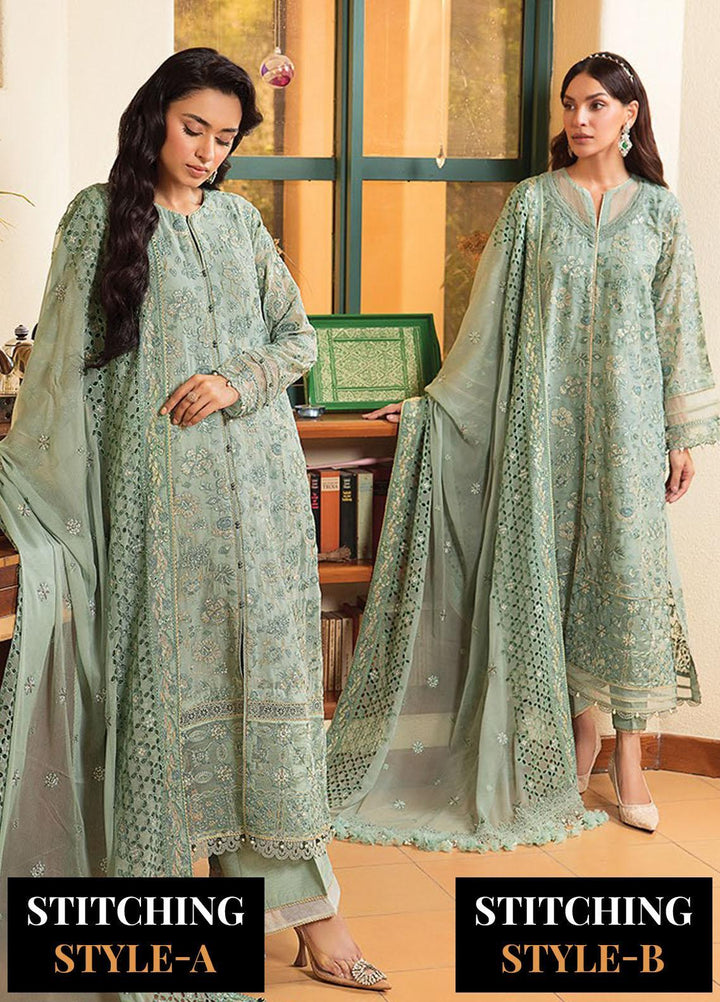La Mode By Xenia Formals Embroidered Chiffon Suits Unstitched 3 Piece XE23LM D-03 Olga - Luxury Collection