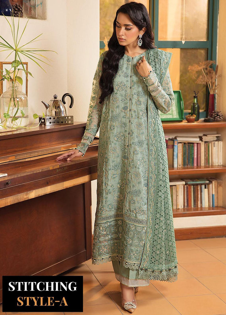 La Mode By Xenia Formals Embroidered Chiffon Suits Unstitched 3 Piece XE23LM D-03 Olga - Luxury Collection