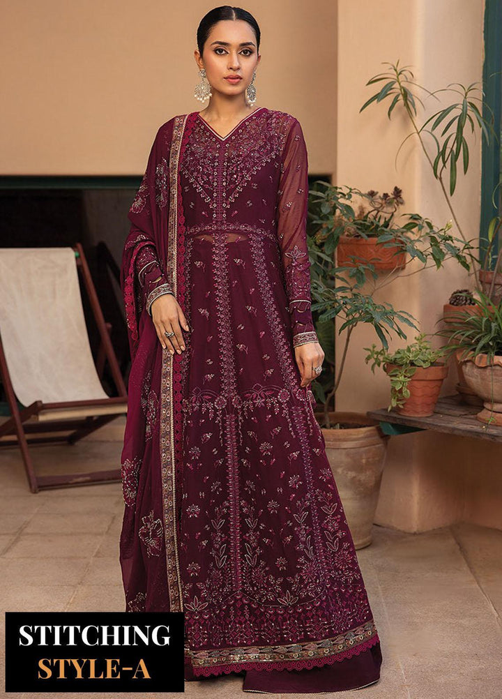 La Mode By Xenia Formals Embroidered Chiffon Suits Unstitched 3 Piece XE23LM D-08 Marisa - Luxury Collection