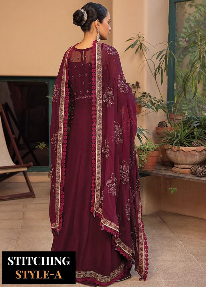 La Mode By Xenia Formals Embroidered Chiffon Suits Unstitched 3 Piece XE23LM D-08 Marisa - Luxury Collection