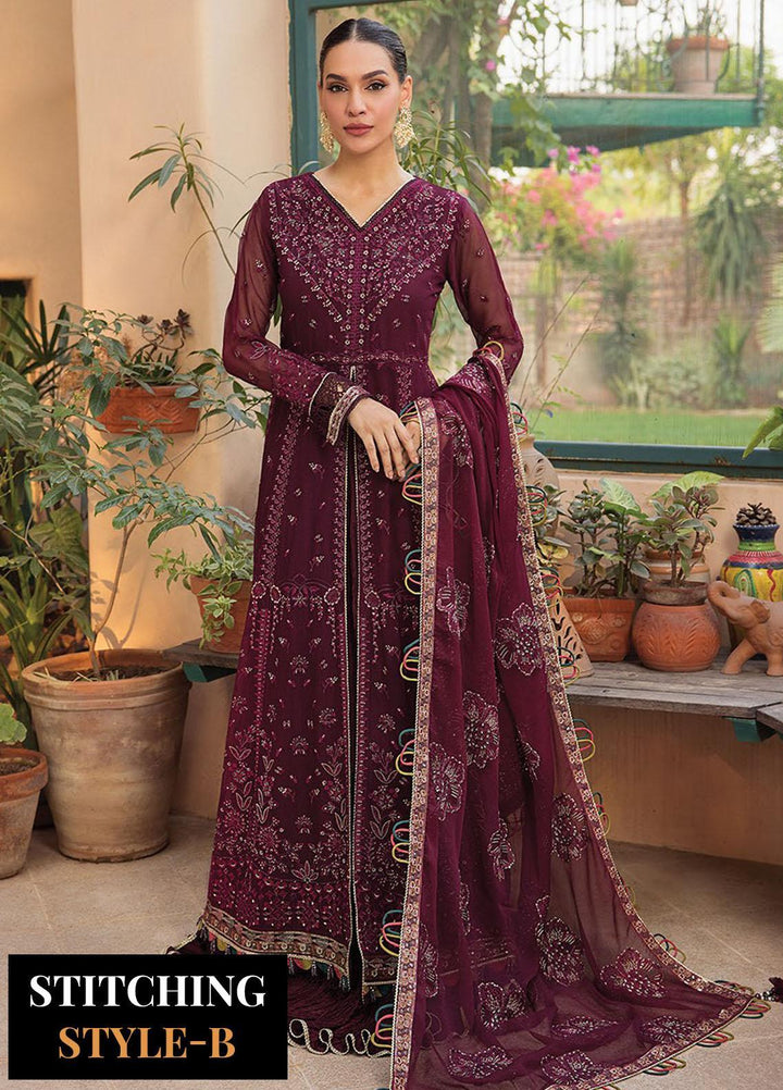 La Mode By Xenia Formals Embroidered Chiffon Suits Unstitched 3 Piece XE23LM D-08 Marisa - Luxury Collection