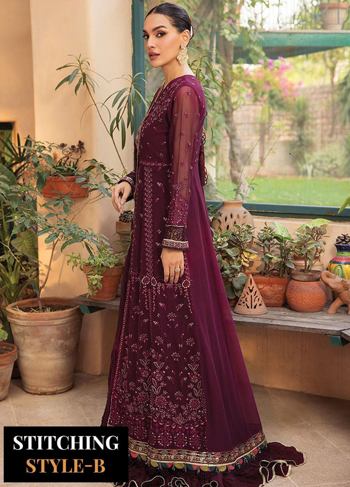 La Mode By Xenia Formals Embroidered Chiffon Suits Unstitched 3 Piece XE23LM D-08 Marisa - Luxury Collection