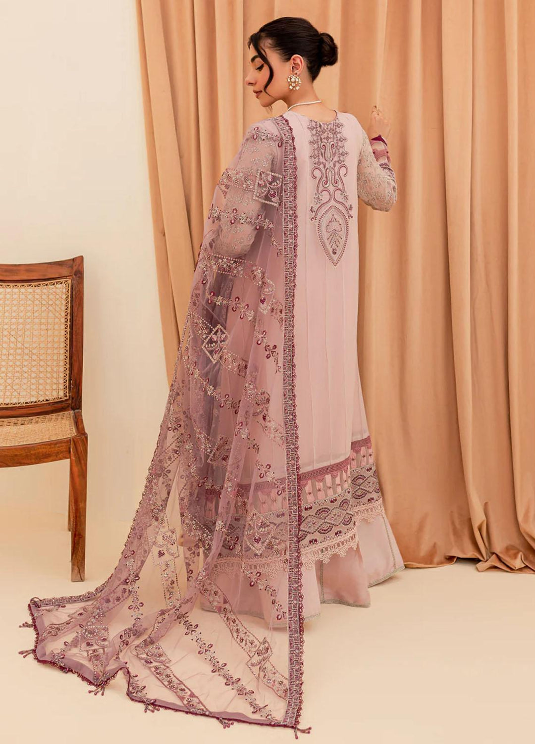 La Mode By Xenia Formals Embroidered Chiffon Suits Unstitched 3 Piece XE23LM Gulfisha - Luxury Collection