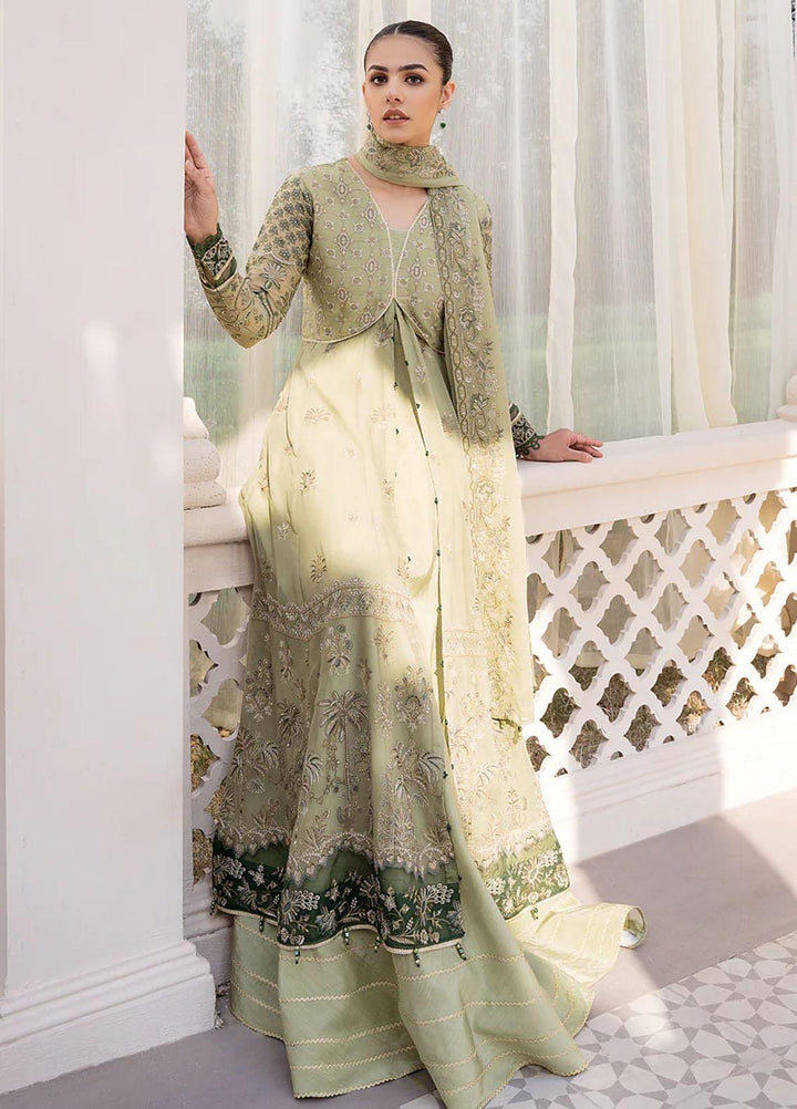 La Mode By Xenia Formals Embroidered Chiffon Suits Unstitched 3 Piece XE23LM Qawee - Luxury Collection