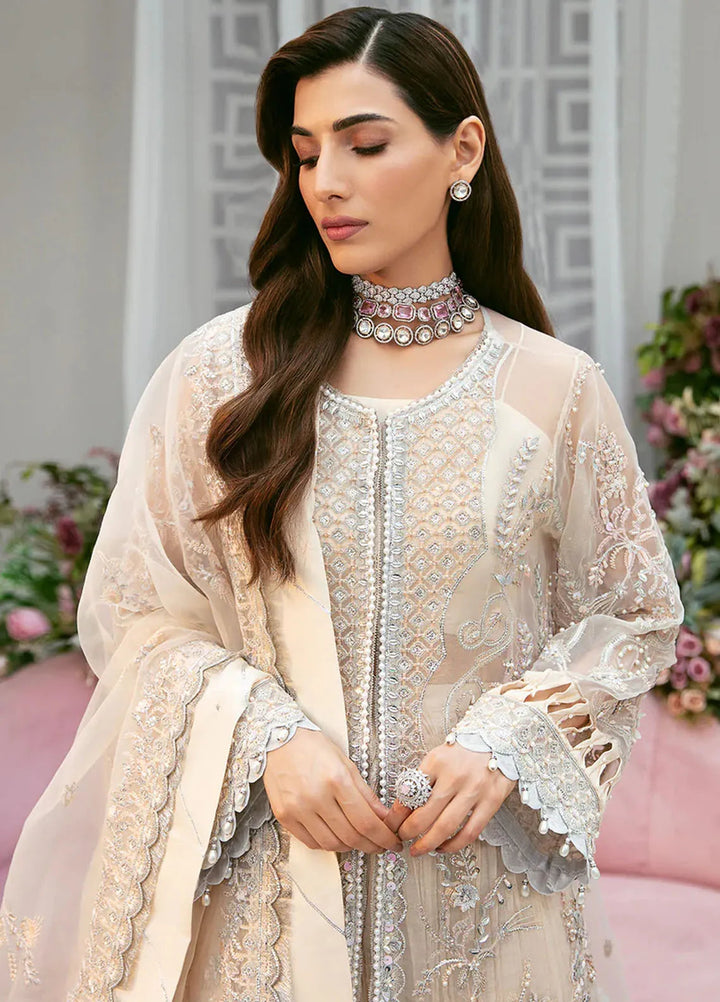 La more By Sardinia Embroidered Organza Unstitched Suit 3 Piece SRD23LM SR-101 Dazzel Dew - Wedding Collection