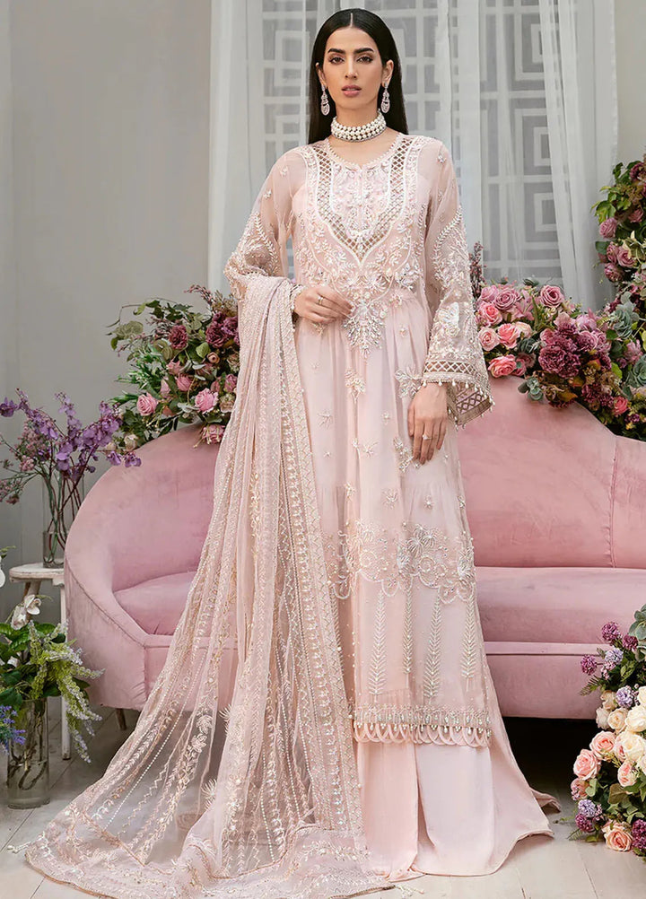 La more By Sardinia Embroidered Organza Unstitched Suit 3 Piece SRD23LM SR-102 Floral Fiesta - Wedding Collection