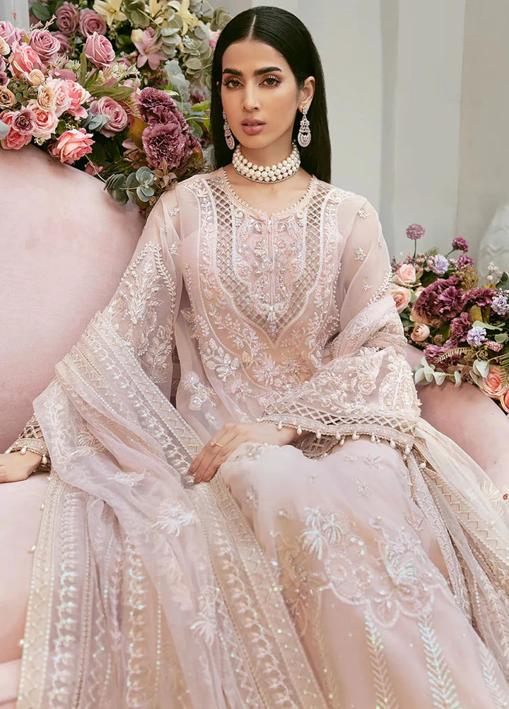 La more By Sardinia Embroidered Organza Unstitched Suit 3 Piece SRD23LM SR-102 Floral Fiesta - Wedding Collection