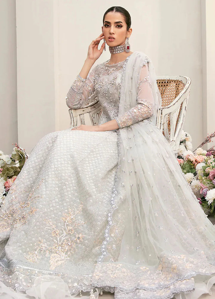 La more By Sardinia Embroidered Organza Unstitched Suit 3 Piece SRD23LM SR-103 Blooming Bud - Wedding Collection