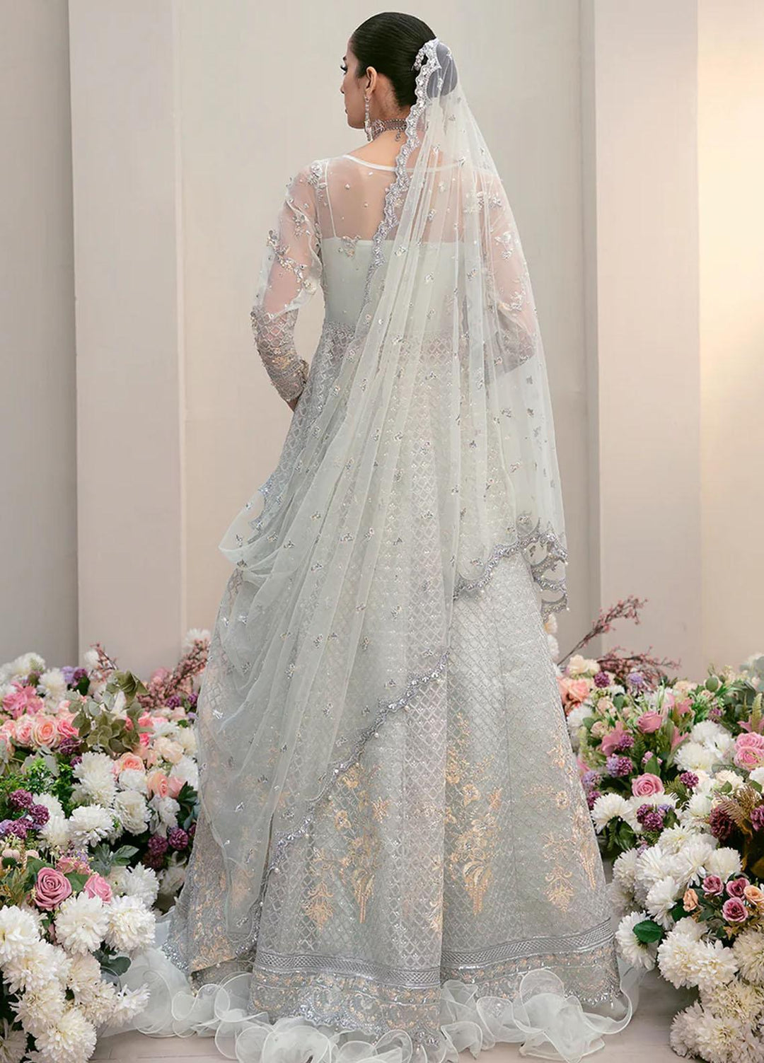 La more By Sardinia Embroidered Organza Suits Unstitched 3 Piece SRD23LM SR-103 Blooming Bud - Wedding Collection