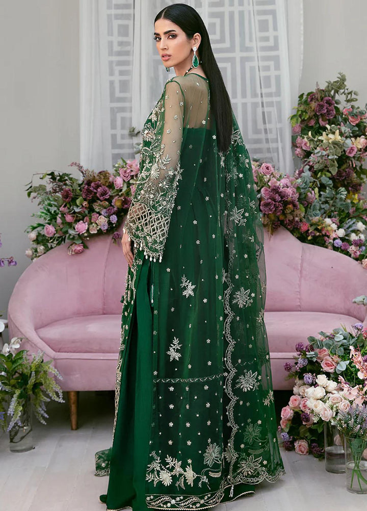 La more By Sardinia Embroidered Net Suits Unstitched 3 Piece SRD23LM SR-105 Exotic Emerald - Wedding Collection