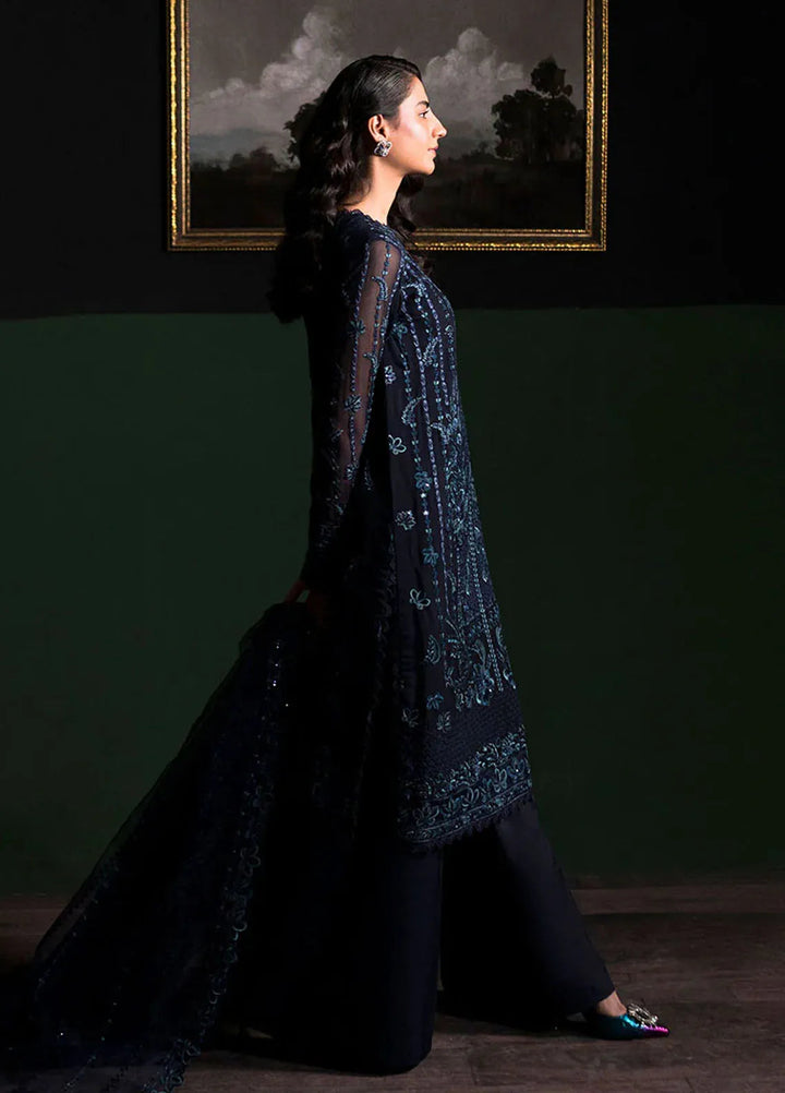 La Regina by Seraph Embroidered Chiffon Suits Unstitched 3 Piece SPH24LR Salvia - Festive Collection