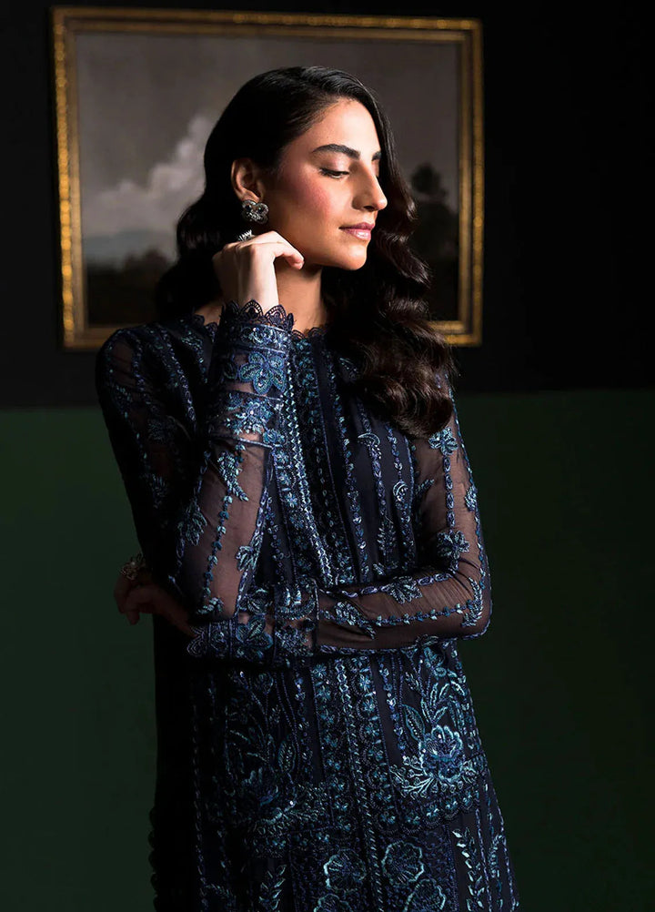 La Regina by Seraph Embroidered Chiffon Suits Unstitched 3 Piece SPH24LR Salvia - Festive Collection