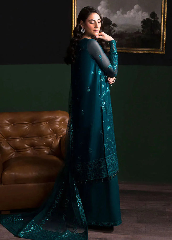 La Regina by Seraph Embroidered Chiffon Suits Unstitched 3 Piece SPH24LR Scarlet - Festive Collection