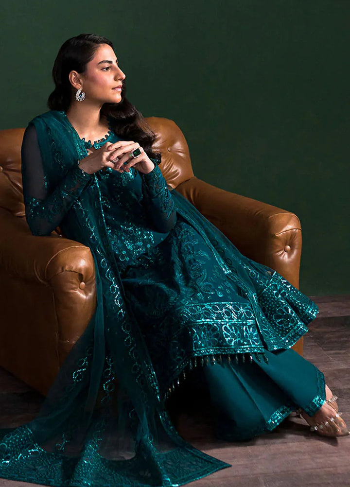 La Regina by Seraph Embroidered Chiffon Suits Unstitched 3 Piece SPH24LR Scarlet - Festive Collection